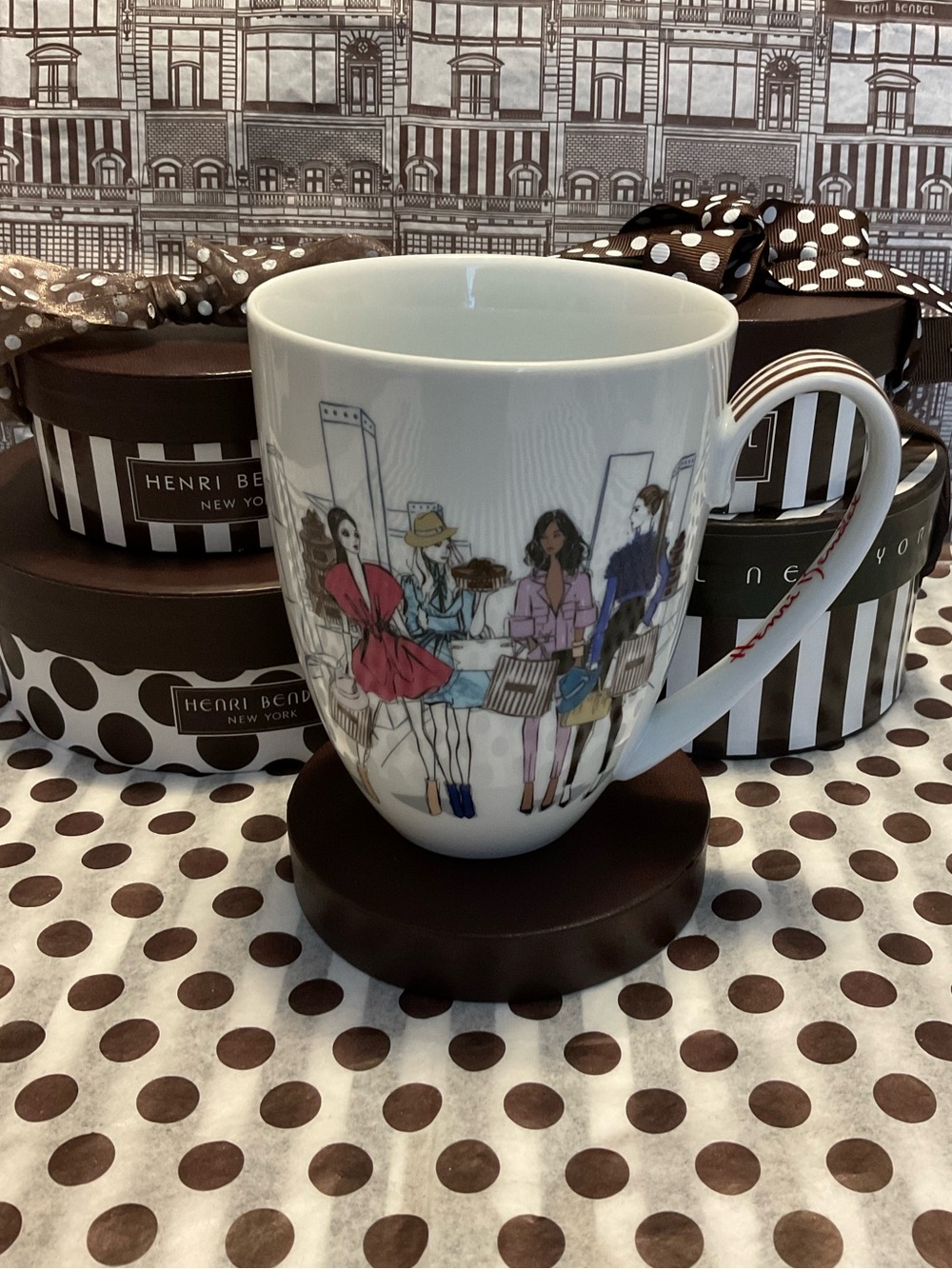 Henri Bendel Megan Hess Shopping Girls Coffee Mug